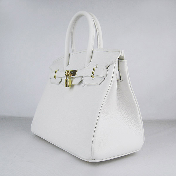 Replica Hermes Birkin 30CM Togo Leather Bag White 6088 On Sale - Click Image to Close